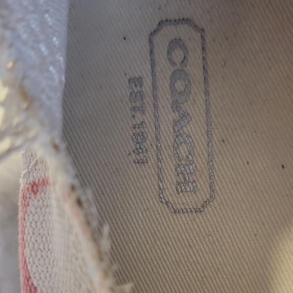 Coach Pink and Cream Slip-On Sneakers - Picture 7 of 9
